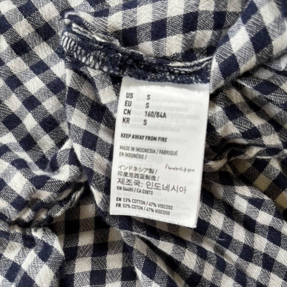 American Eagle Button Down Gingham Check Shirt - S - image 6